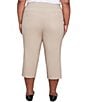 Ruby Rd. Plus Size Stretch Straight Leg Pull-On Capri Pants, Color:Chino - Image 2