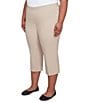 Ruby Rd. Plus Size Stretch Straight Leg Pull-On Capri Pants, Color:Chino - Image 4