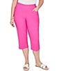 Ruby Rd. Plus Size Stretch Straight Leg Pull-On Capri Pants - Image 1