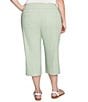 Ruby Rd. Plus Size Stretch Straight Leg Pull-On Capri Pants, Color:Light Olive - Image 2