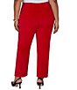 Ruby Rd. Plus Size Stretch Velvet Straight Leg Ankle Pants - Image 2