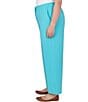 Color:Aruba Multi - Image 3 - Plus Size Elastic Back Waist Straight Leg Pants