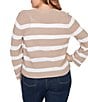 Ruby Rd. Plus Size Stripe V-Neck Long Sleeve Tie-Front Sweater - Image 2