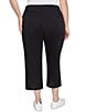 Ruby Rd. Plus Size Tencel ™ Embroidered Lotus Lace Hem Pull-On Pants, Color:Black - Image 2