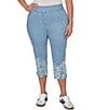 Ruby Rd. Plus Size Tencel™ Relaxed Printed Hem Pull-On Jeans - Image 1