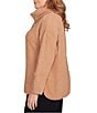 Ruby Rd. Plus Size Ultra-Soft Cowl Neck Long Sleeve Knit Sweater, Color:Chestnut - Image 3