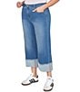 Ruby Rd. Plus Size Ultra-Soft Denim Rolled Hem Wide Leg Jeans - Image 4