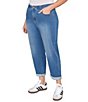 Ruby Rd. Plus Size Ultra-Soft Rolled Hem Girlfriend Jeans, Color:Light Indigo - Image 1