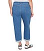 Ruby Rd. Plus Size Ultra-Soft Rolled Hem Girlfriend Jeans, Color:Light Indigo - Image 2