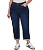 Ruby Rd. Plus Size Ultra-Soft Rolled Hem Girlfriend Jeans - Image 1