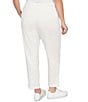 Ruby Rd. Plus Size Ultra-Soft Speckled Knit Pleated Cuffed Pull-On Pants, Color:Ivory Multi - Image 2