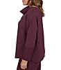 Ruby Rd. Plus Size Waffle Knit Drawstring Draped Cowl Neck Long Sleeve Top - Image 4