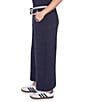 Ruby Rd. Plus Size Wide Leg Contrast Striped Trim Pull-On Sweater Pants, Color:Navy - Image 3