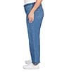 Ruby Rd. Plus Size Wide Leg Pull-On Denim Jeans, Color:Light Indigo - Image 3