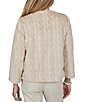 Ruby Rd. Plush Faux Fur Round Neck Bracelet Length Sleeve Jacket - Image 2