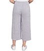 Ruby Rd. Puckered Stripe Knit Wide Leg Pull-On Pants, Color:Black/White - Image 2