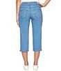 Color:Blue Denim - Image 2 - Pull-On Extra Stretch Denim Capri Jeans
