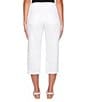Color:White - Image 2 - Pull-On Extra Stretch Denim Capri Jeans