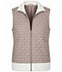 Ruby Rd. Quilted Cable Knit Spread Collar Long Sleeve Zip Front Jacket - Image 4