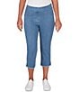 Ruby Rd. Relaxed Fringe Hem Pull-On Denim Pants - Image 5