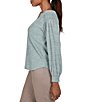 Ruby Rd. Ribbed Knit Horseshoe Neck Long Sleeve Combo Top - Image 3