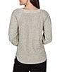 Ruby Rd. Ribbed Knit Horseshoe Neck Long Sleeve Combo Top - Image 5