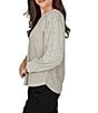 Ruby Rd. Ribbed Knit Horseshoe Neck Long Sleeve Combo Top - Image 6