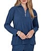 Ruby Rd. Ribbed Knit Portrait Collar Long Sleeve Quarter Zip Pullover - Image 1
