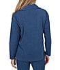 Ruby Rd. Ribbed Knit Portrait Collar Long Sleeve Quarter Zip Pullover - Image 2