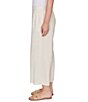Ruby Rd. Sand-Washed Linen Floral Placement Print Wide Leg Pull-On Coordinating Cropped Pants - Image 3