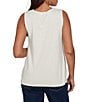 Ruby Rd. Scoop Neck Sleeveless Crochet Lace Coordinating Knit Tank - Image 2