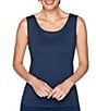 Ruby Rd. Scoop Neck Knit Tank, Color:Navy - Image 3