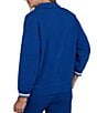 Ruby Rd. Coordinating Scuba Pique Point Collar 3/4 Sleeve Stripe Trim Pullover - Image 2