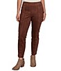 Ruby Rd. Scuba Suede Flat Waistband Front Seam Ankle Pants - Image 1