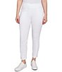 Ruby Rd. Silk Tech Straight Leg Pull-On Ankle Pants, Color:White - Image 2