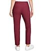 Ruby Rd. Silk Tech Straight Leg Pull-On Ankle Pants, Color:Raisin - Image 2