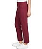 Ruby Rd. Silk Tech Straight Leg Pull-On Ankle Pants, Color:Raisin - Image 3