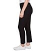 Ruby Rd. Silk Tech Straight Leg Pull-On Ankle Pants, Color:Black - Image 4