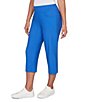 Ruby Rd. Stretch Straight Leg Pull-On Capri Pants, Color:Sea Blue - Image 4