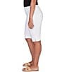 Ruby Rd. Silky Tech Bermuda Pull-On Shorts, Color:White - Image 3