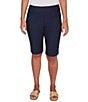 Ruby Rd. Silky Tech Bermuda Pull-On Shorts, Color:Navy - Image 1