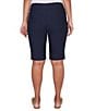 Ruby Rd. Silky Tech Bermuda Pull-On Shorts, Color:Navy - Image 2