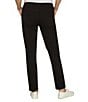 Color:Black - Image 2 - Soft Hand Twill Mid Rise Straight Leg Pull-On Ankle Pants