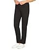 Color:Black - Image 3 - Soft Hand Twill Mid Rise Straight Leg Pull-On Ankle Pants