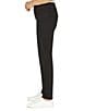 Color:Black - Image 4 - Soft Hand Twill Mid Rise Straight Leg Pull-On Ankle Pants
