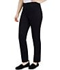 Color:Black - Image 5 - Soft Hand Twill Mid Rise Straight Leg Pull-On Ankle Pants