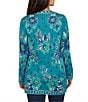 Ruby Rd. Soft Knit Vintage Floral Long Sleeve Open-Front Cardigan Sweater, Color:Midnight Multi - Image 2