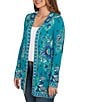 Ruby Rd. Soft Knit Vintage Floral Long Sleeve Open-Front Cardigan Sweater, Color:Midnight Multi - Image 4