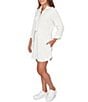 Ruby Rd. Soft Speckled Knit Drawstring Waist Quarter-Zip Dress, Color:Ivory Multi - Image 4