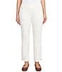 Ruby Rd. Soft Stretch Denim Pull-On Ankle Pants, Color:Ivory - Image 1